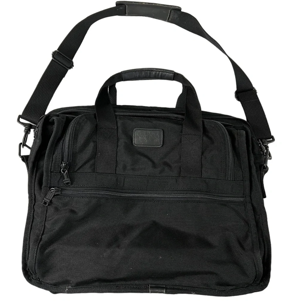 TUMI Slim Expandable Deluxe Portfolio Briefcase Messenger Bag Travel Carry-On